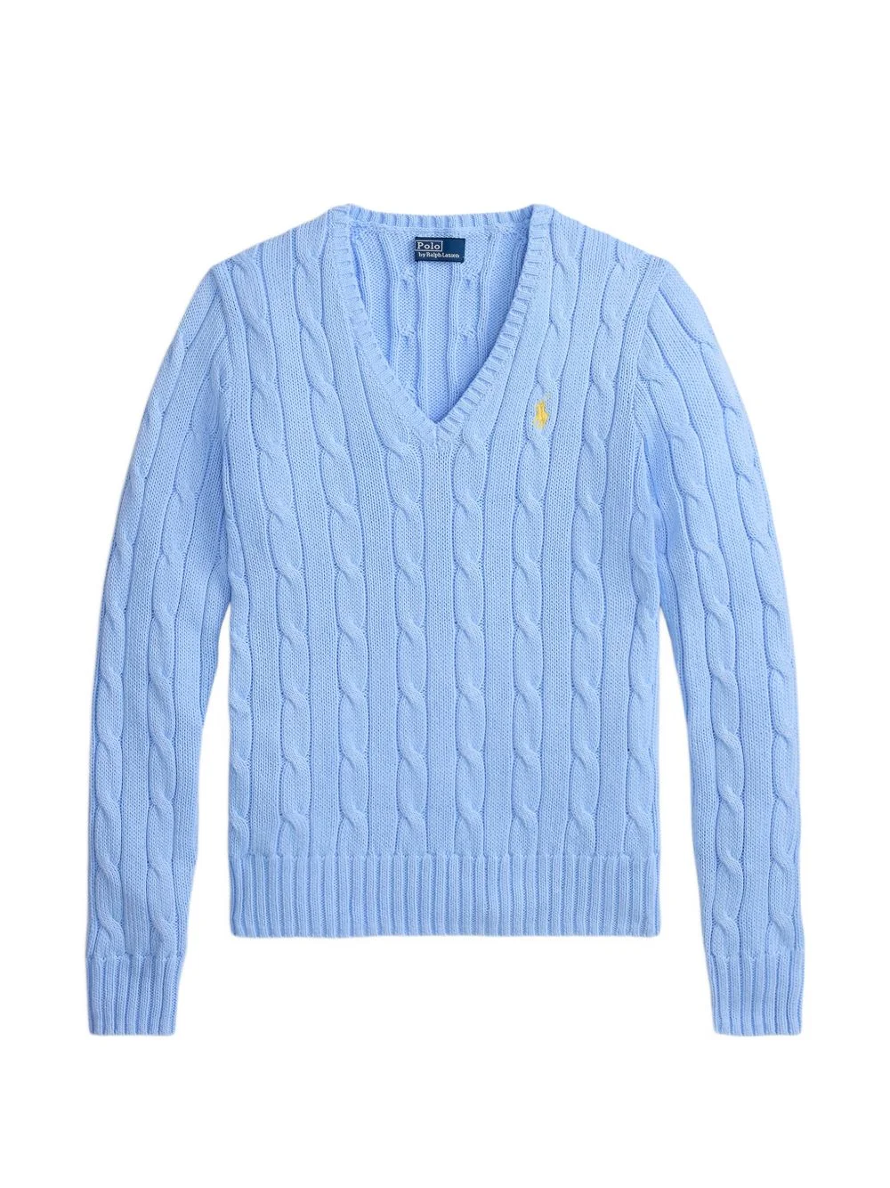 cable-knit V-neck sweater - 1