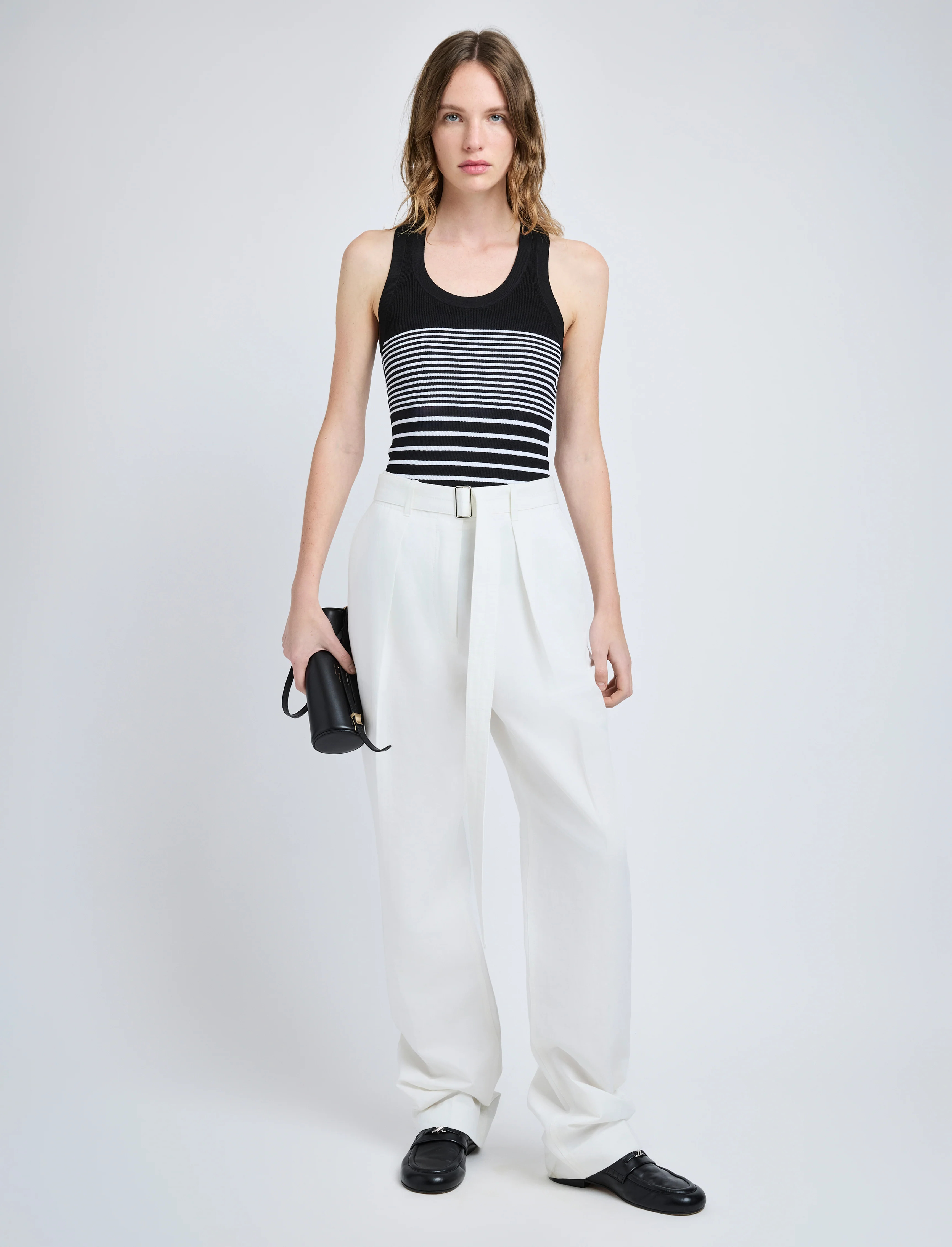Roberts Top in Matte Viscose Rib - 3