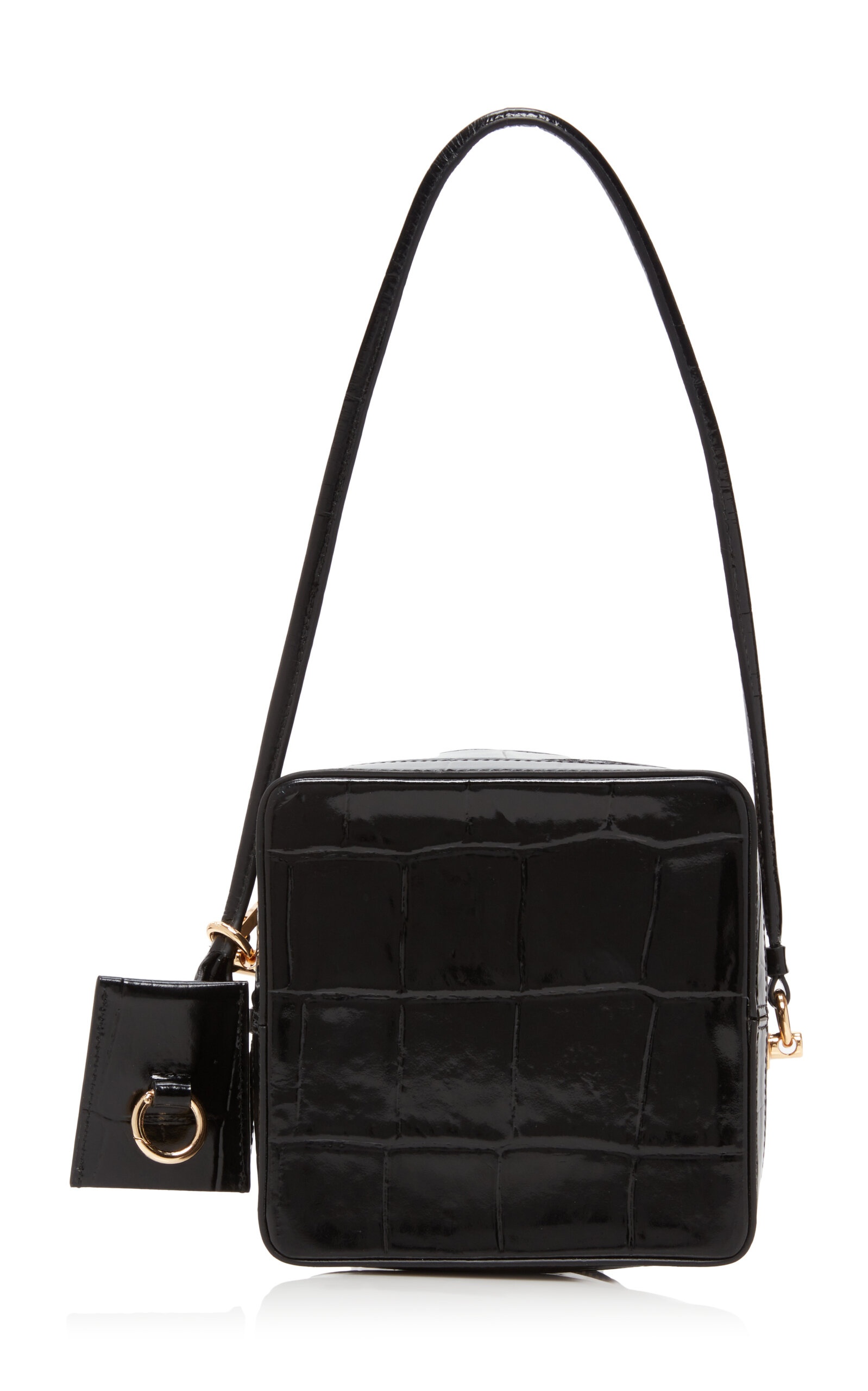 Le Vanito Croc-Embossed Leather Box Bag black - 4