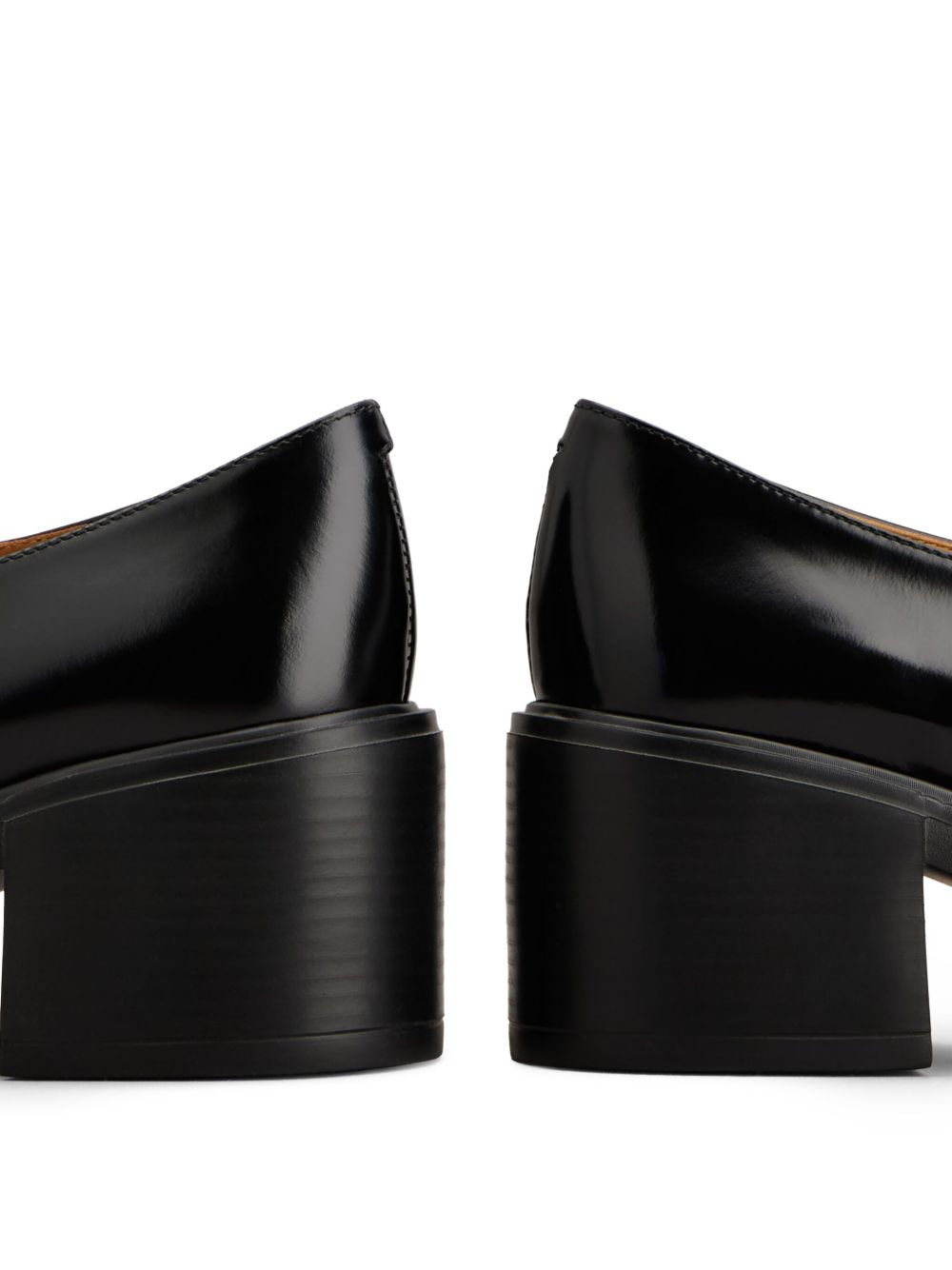 60mm leather loafers - 5