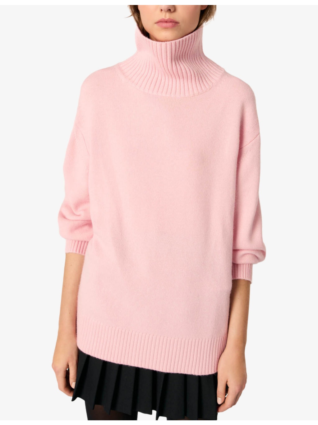 Roll-neck knitted wool-blend jumper - 3