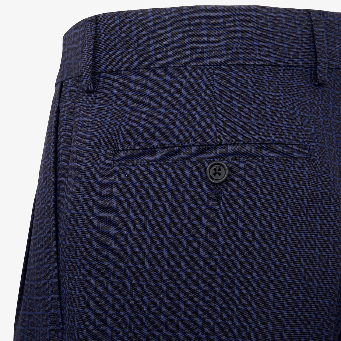 Blue jersey trousers - 3
