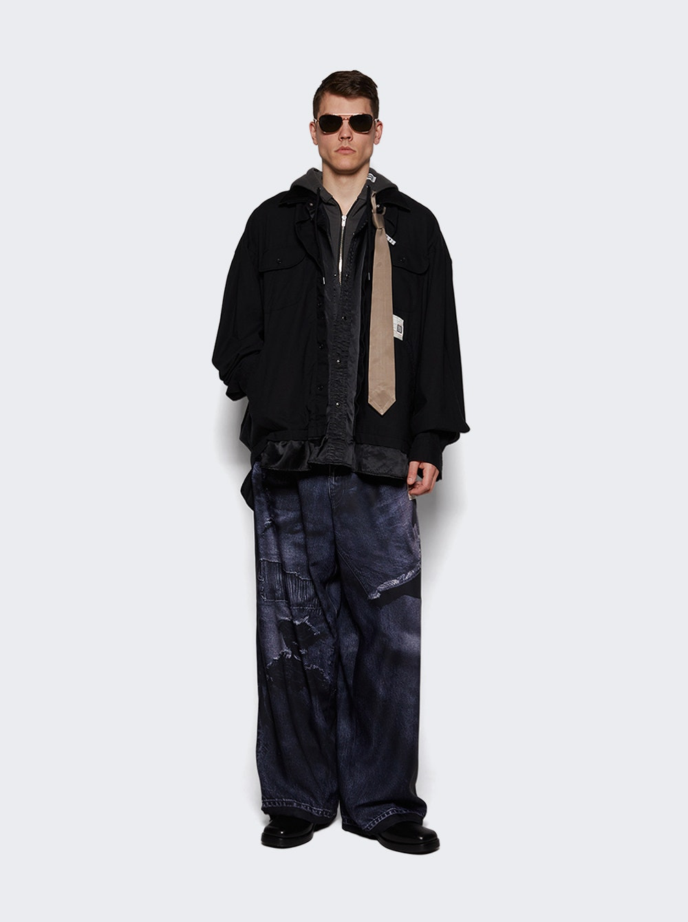 T.a.t.a Trompe-l'oeil Denim Pants - 5