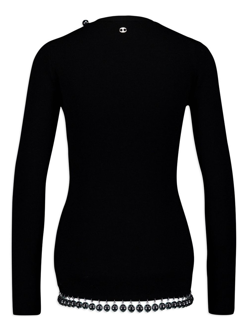 rabanne bead-embellished wool cardigan outlook