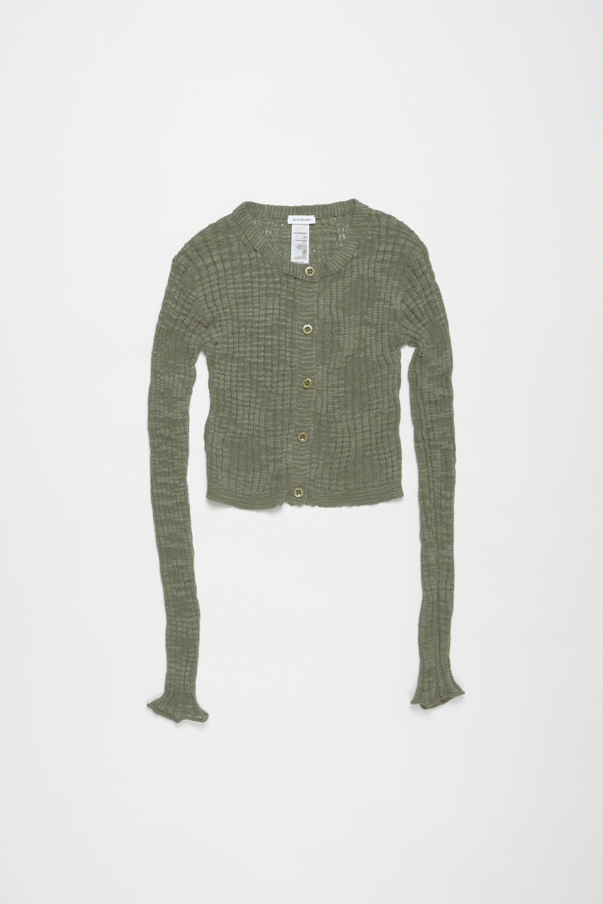 Wide rib cardigan - Seagrass Green - 6