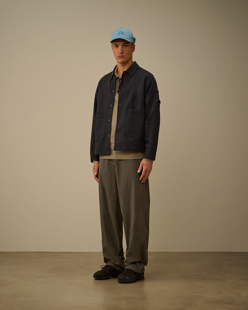 C.P. Company Cotton/Nylon Double Satin Lens Utility Button Overshirt outlook