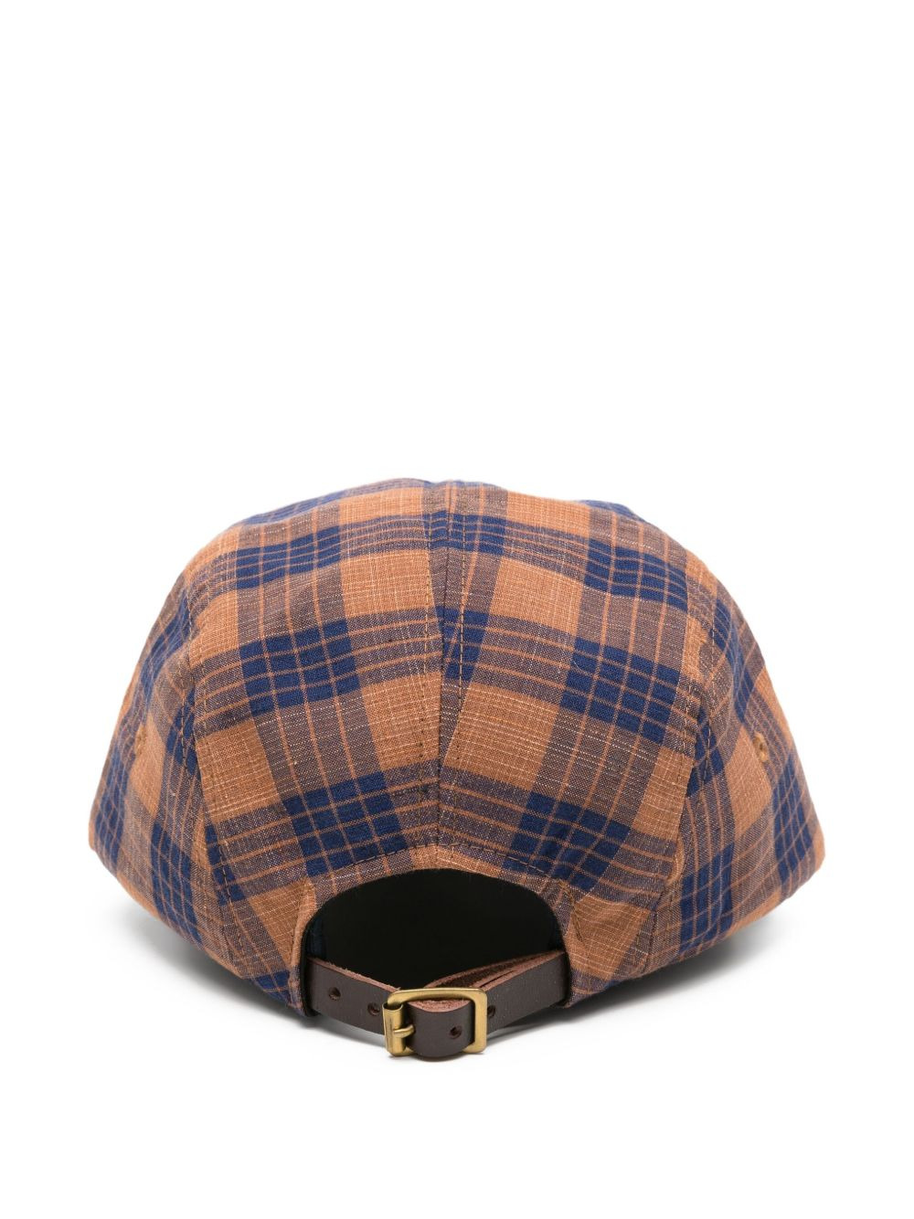 plaid-check santome cap - 2