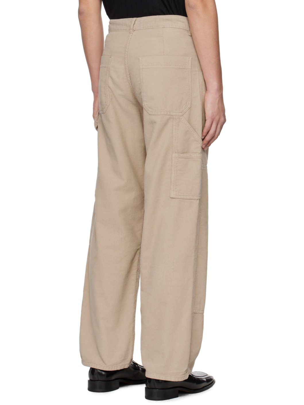 Taupe Relaxed-Fit Trousers - 3