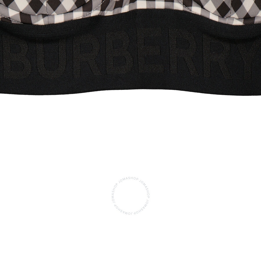 Burberry Ladies Bethany Logo Tape Gingham Bikini Top - 7