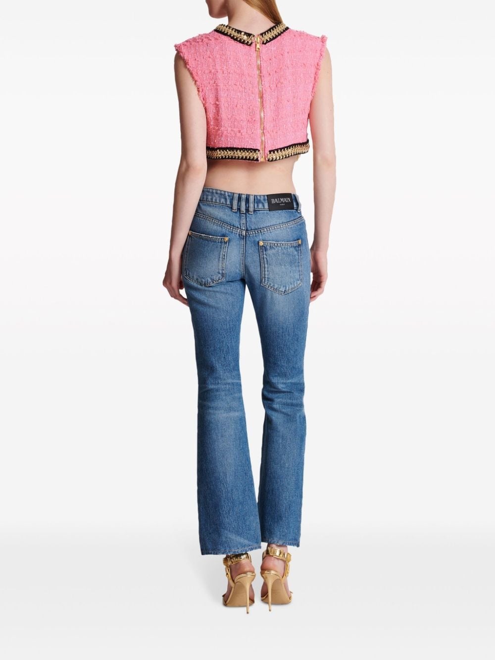 mid-rise flared jeans - 5