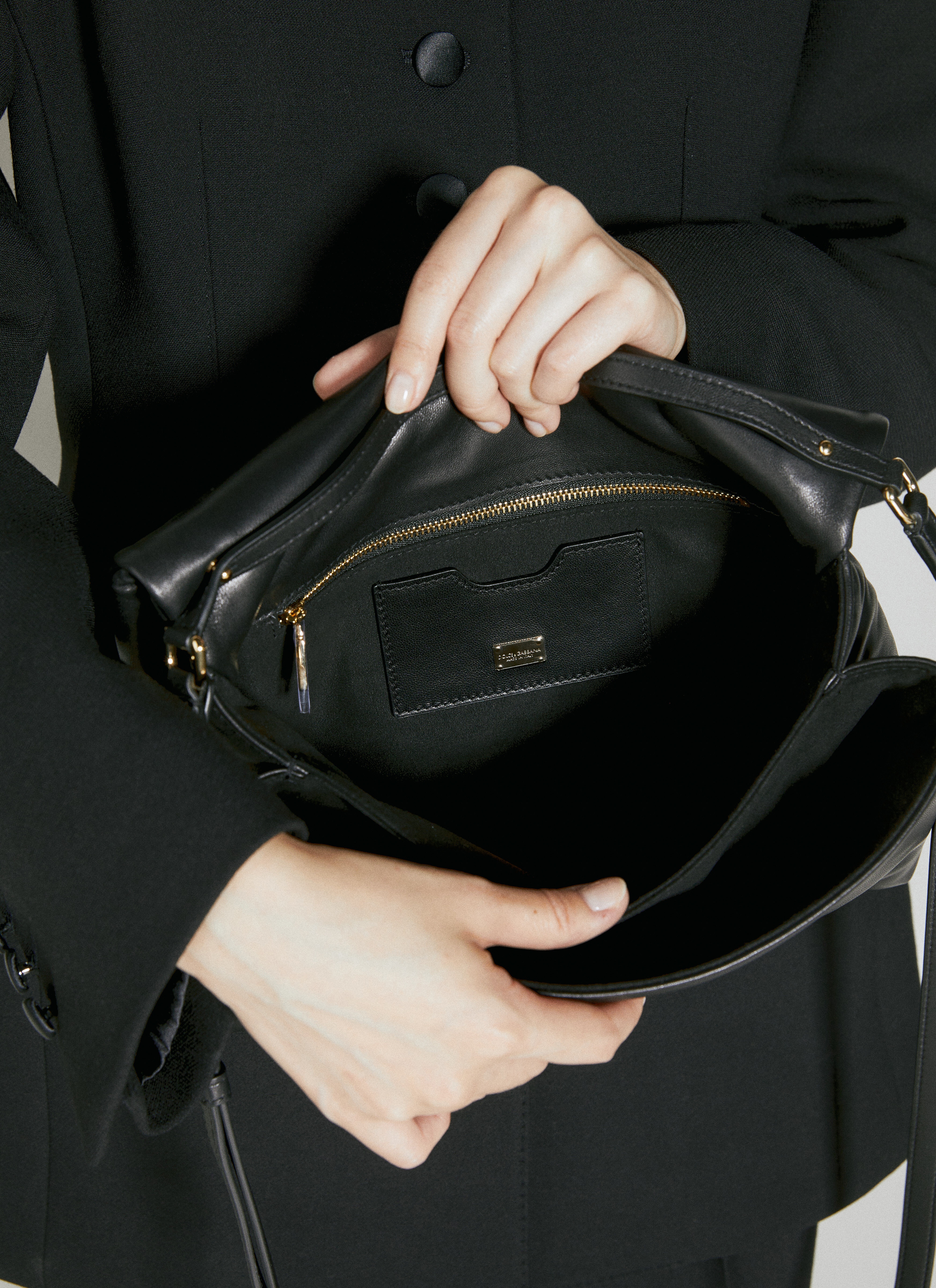 DG Leather Padded Shoulder Bag - 6