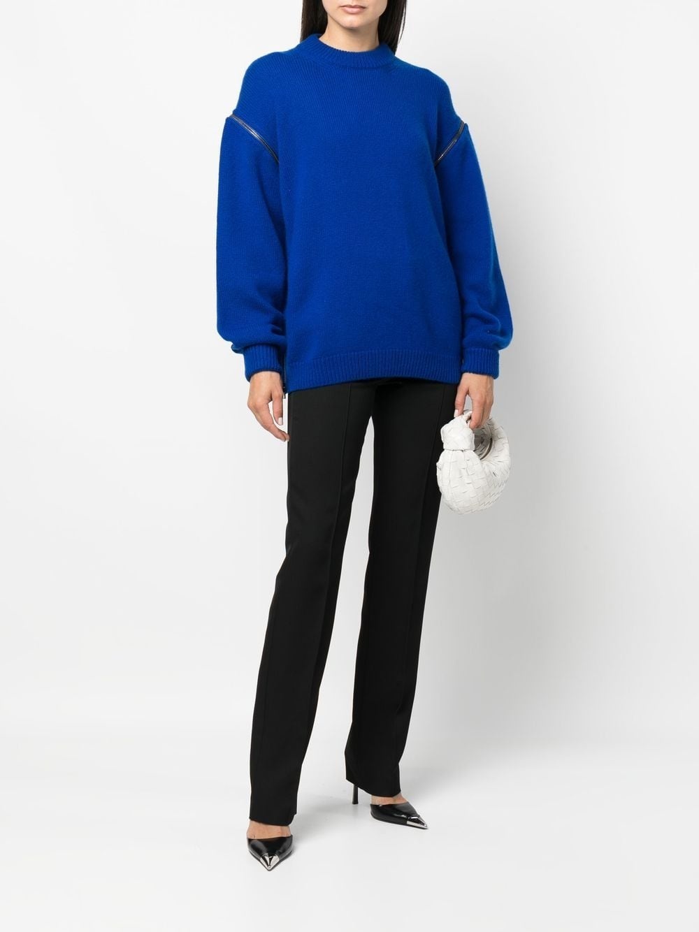 zip-shoulder cashmere jumper - 2