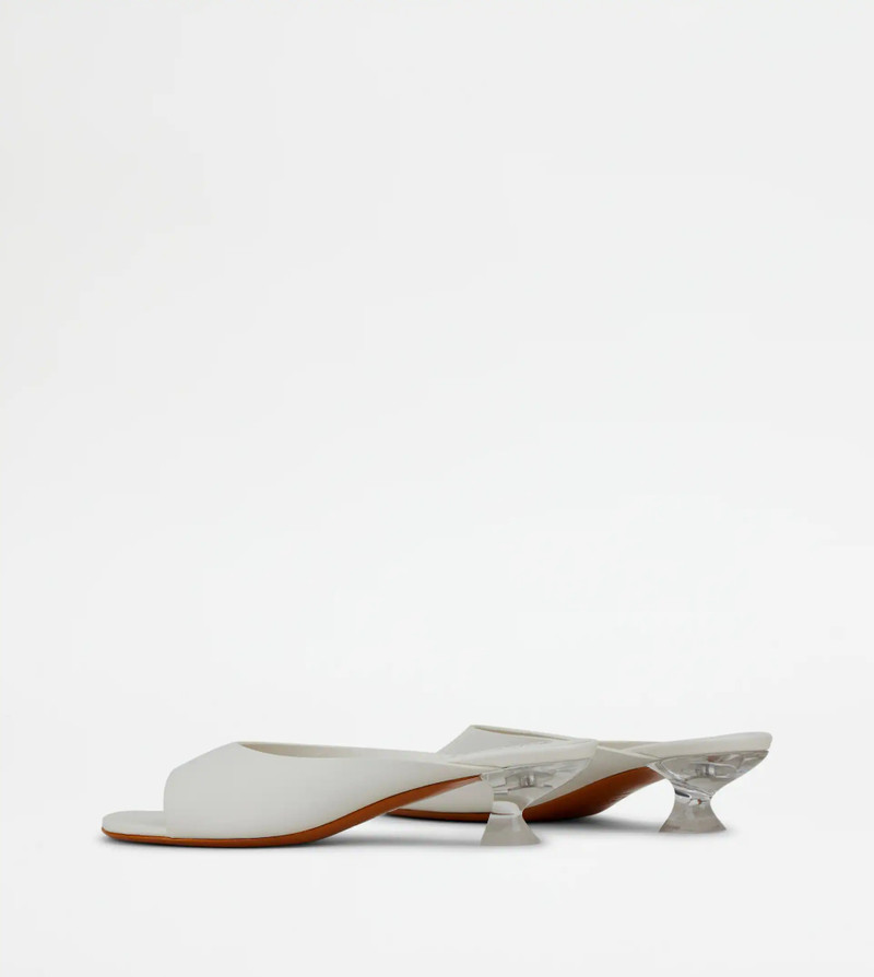 Tod's SANDALS IN LEATHER - WHITE outlook