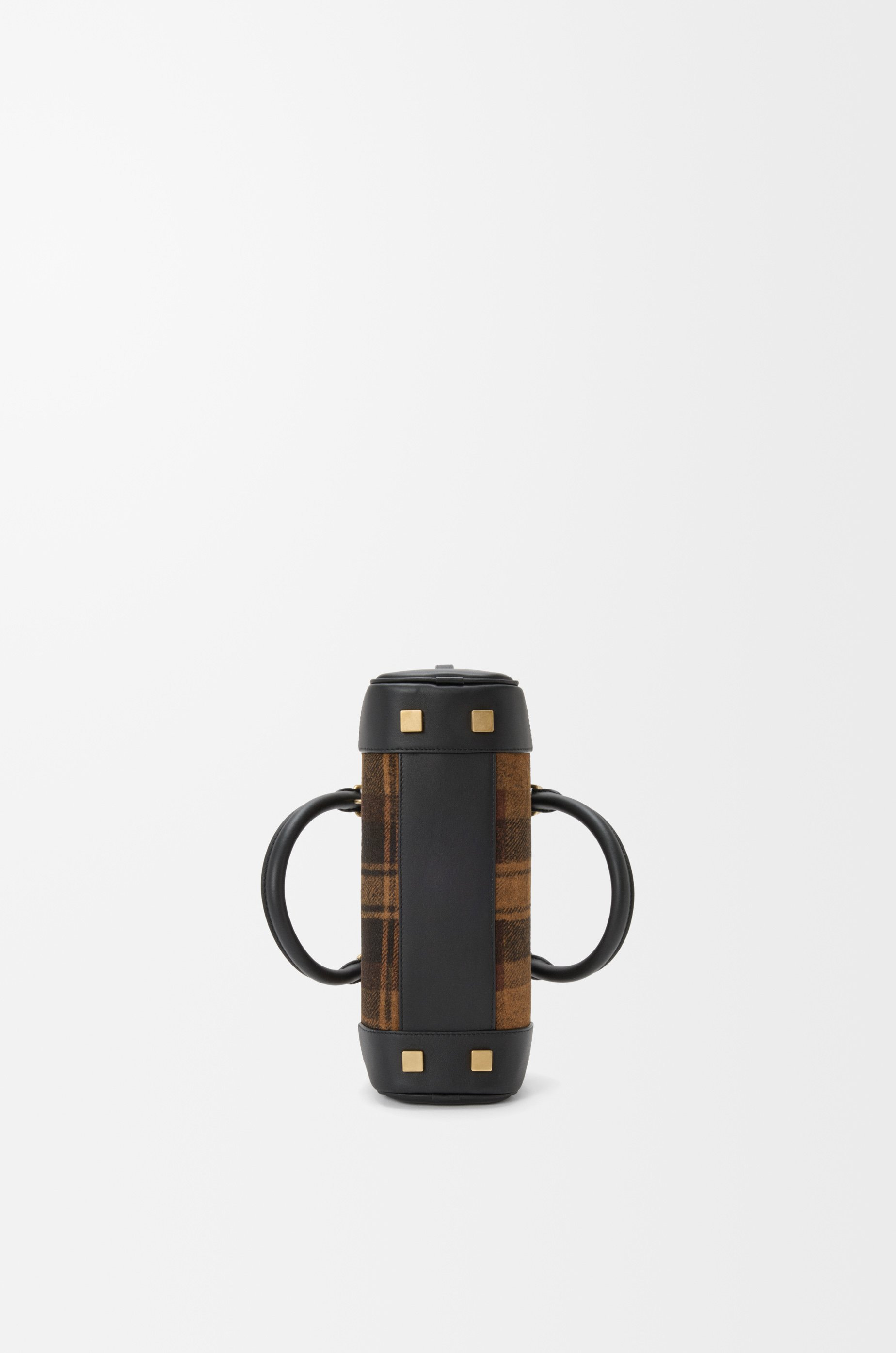 Amazona 23 cropped bag in tartan suede and nappa calfskin - 7