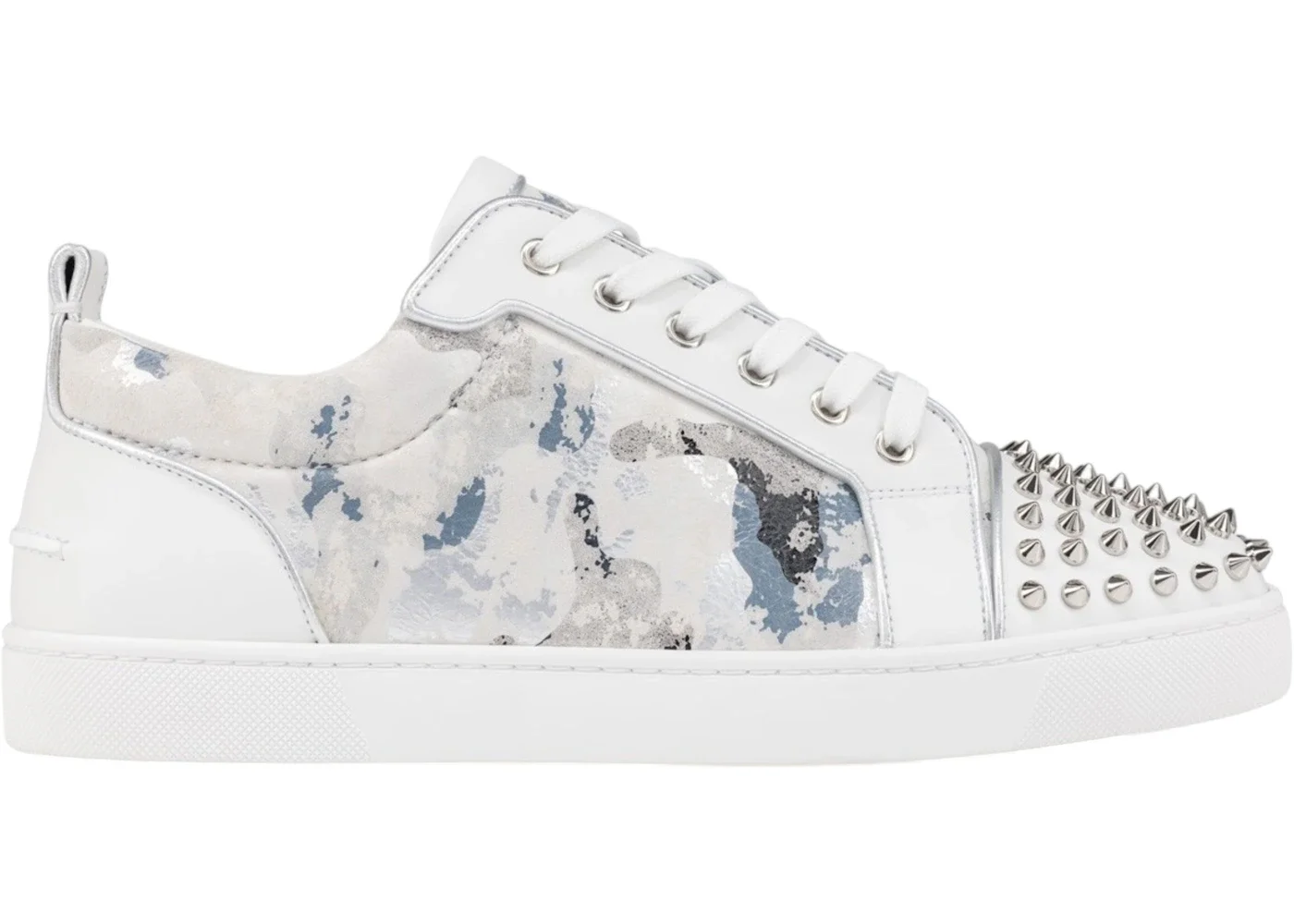 Christian Louboutin Louis Junior Spikes Orlato WhiteSilver Silver - 1