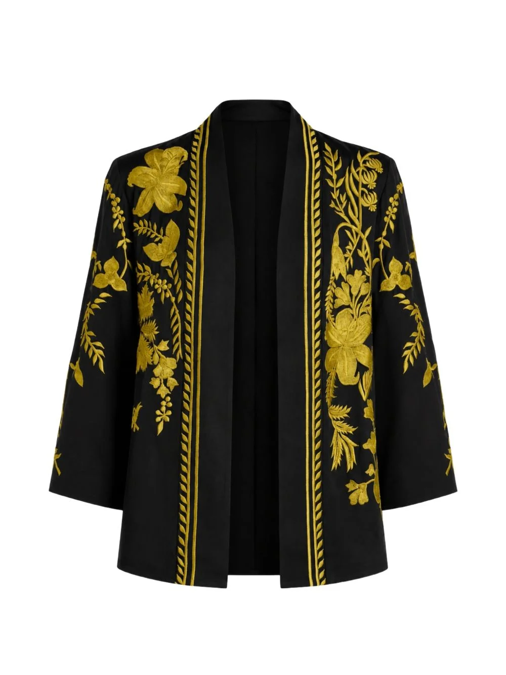 Thisbe floral-embroidered cape - 1