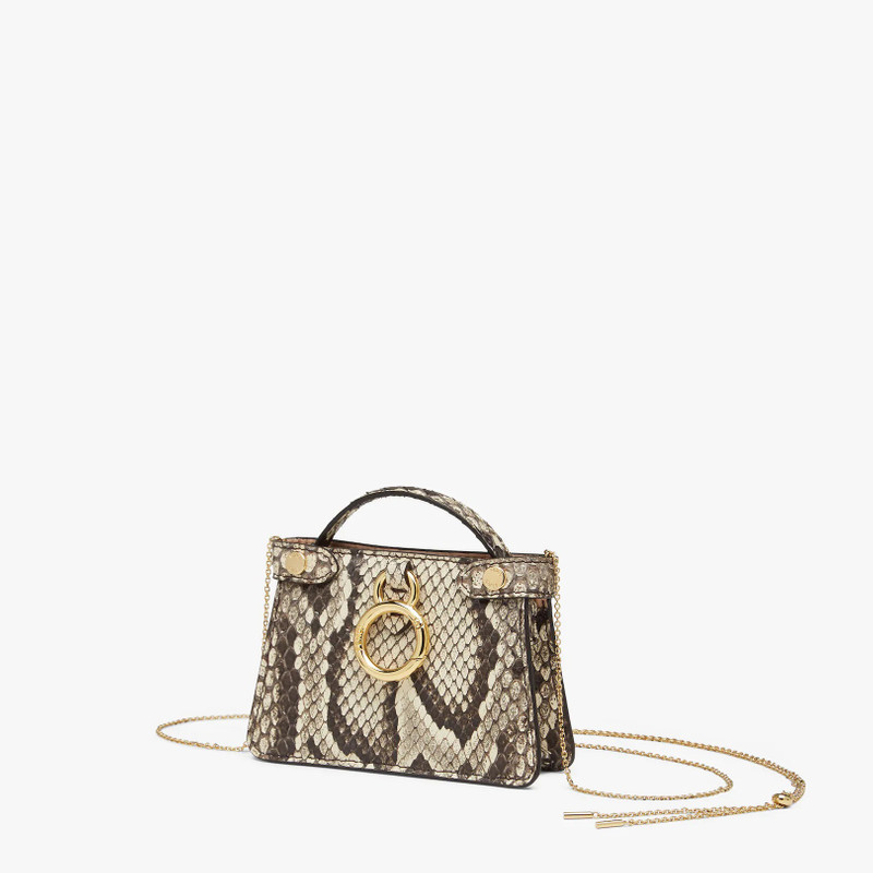 FENDI Brown python charm outlook