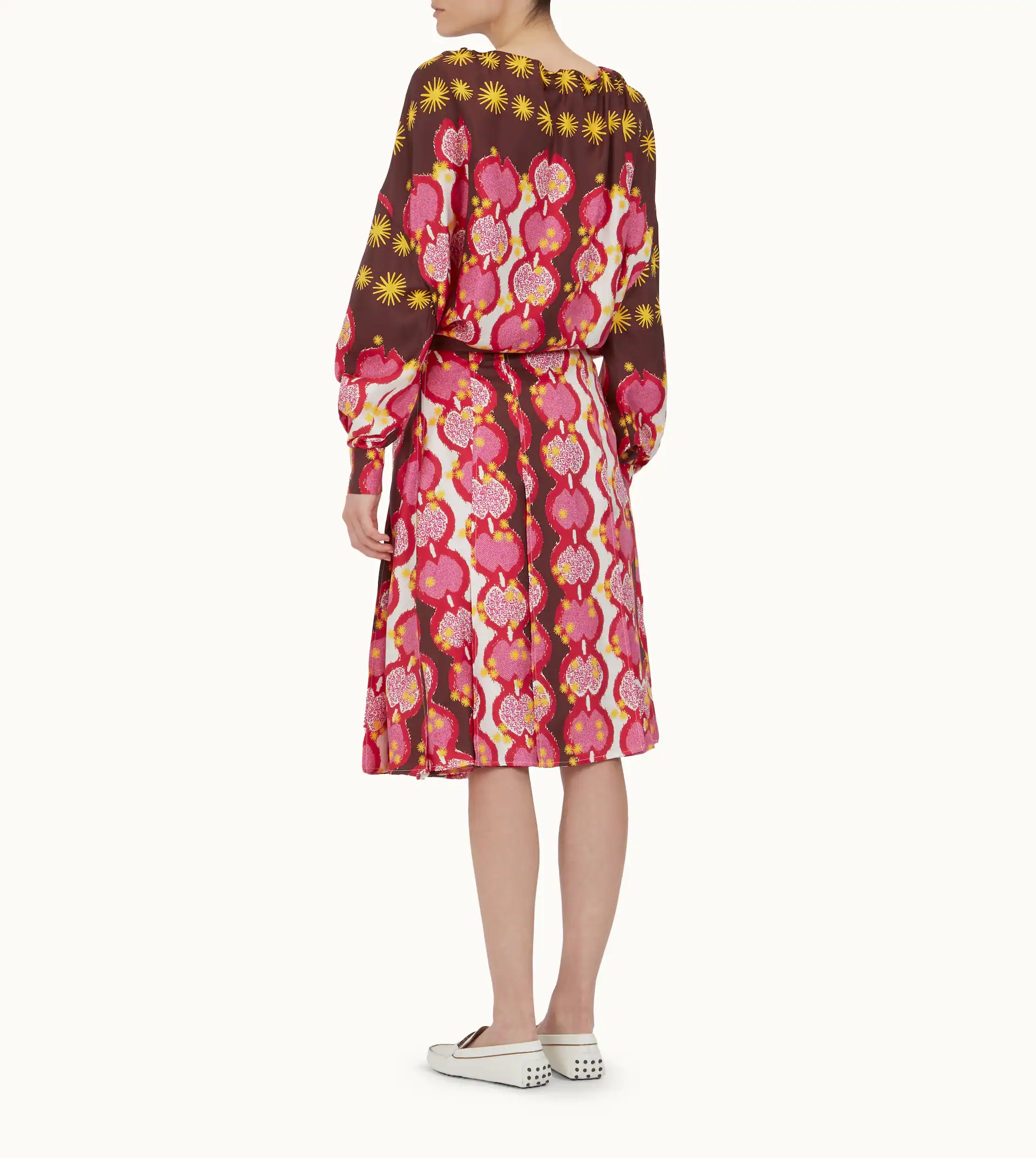 BLOUSE IN SILK - WHITE, RED, PINK - 3