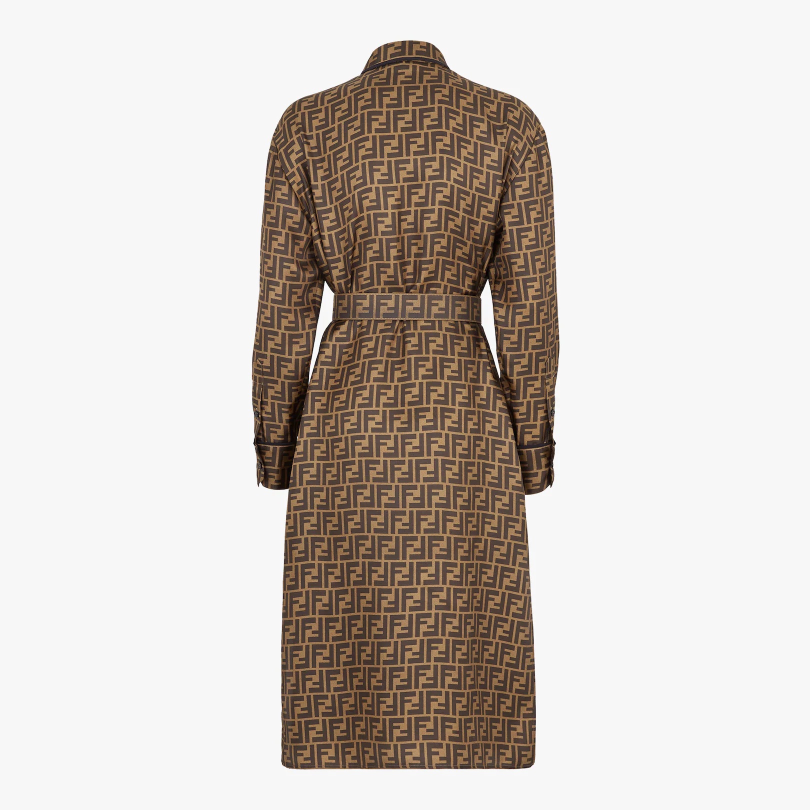 Brown silk dress - 2