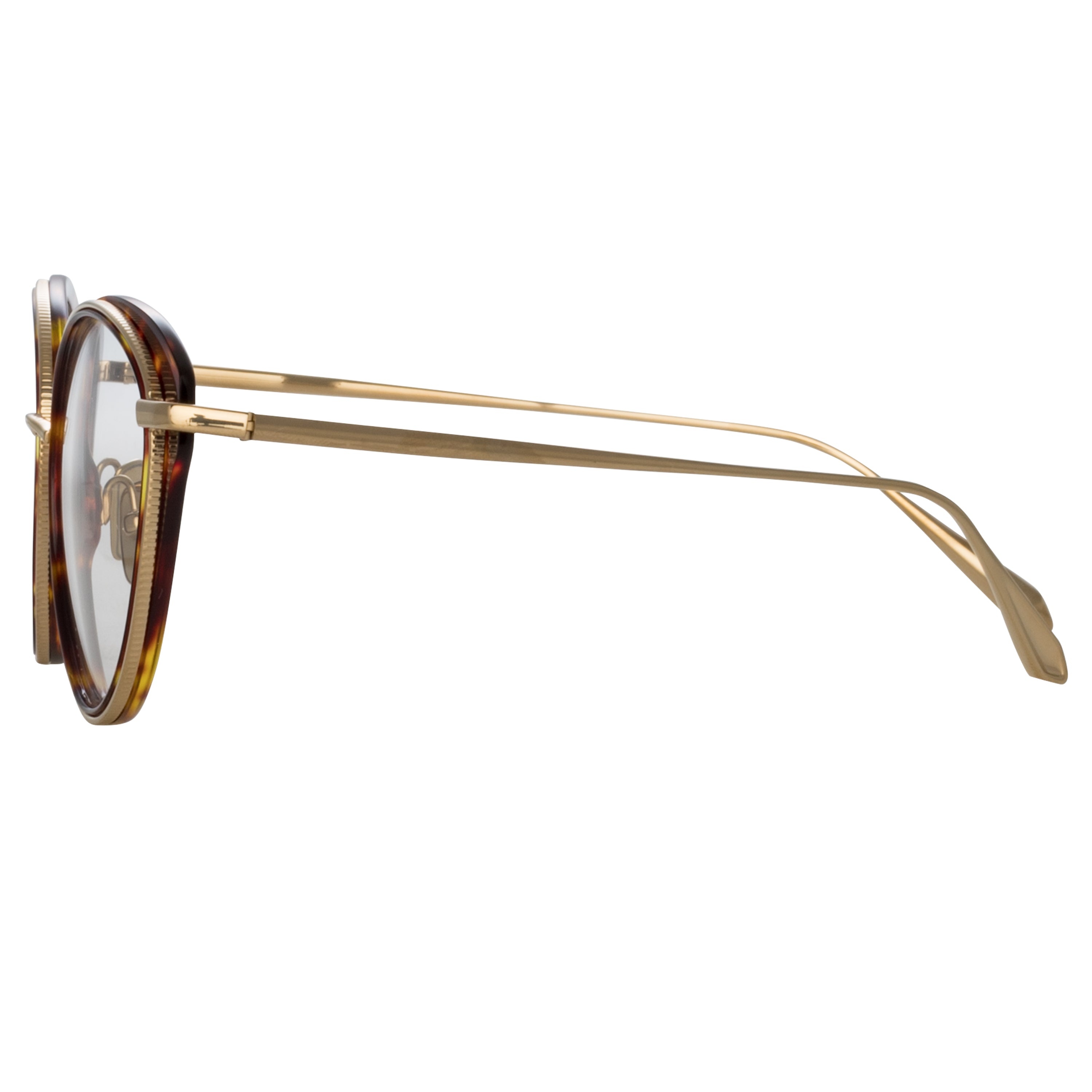 小物 LINDA farrow&PHILLIM 54.20-145 Linda Farrow - Samara Cat Eye Sunglasses in Yellow Gold