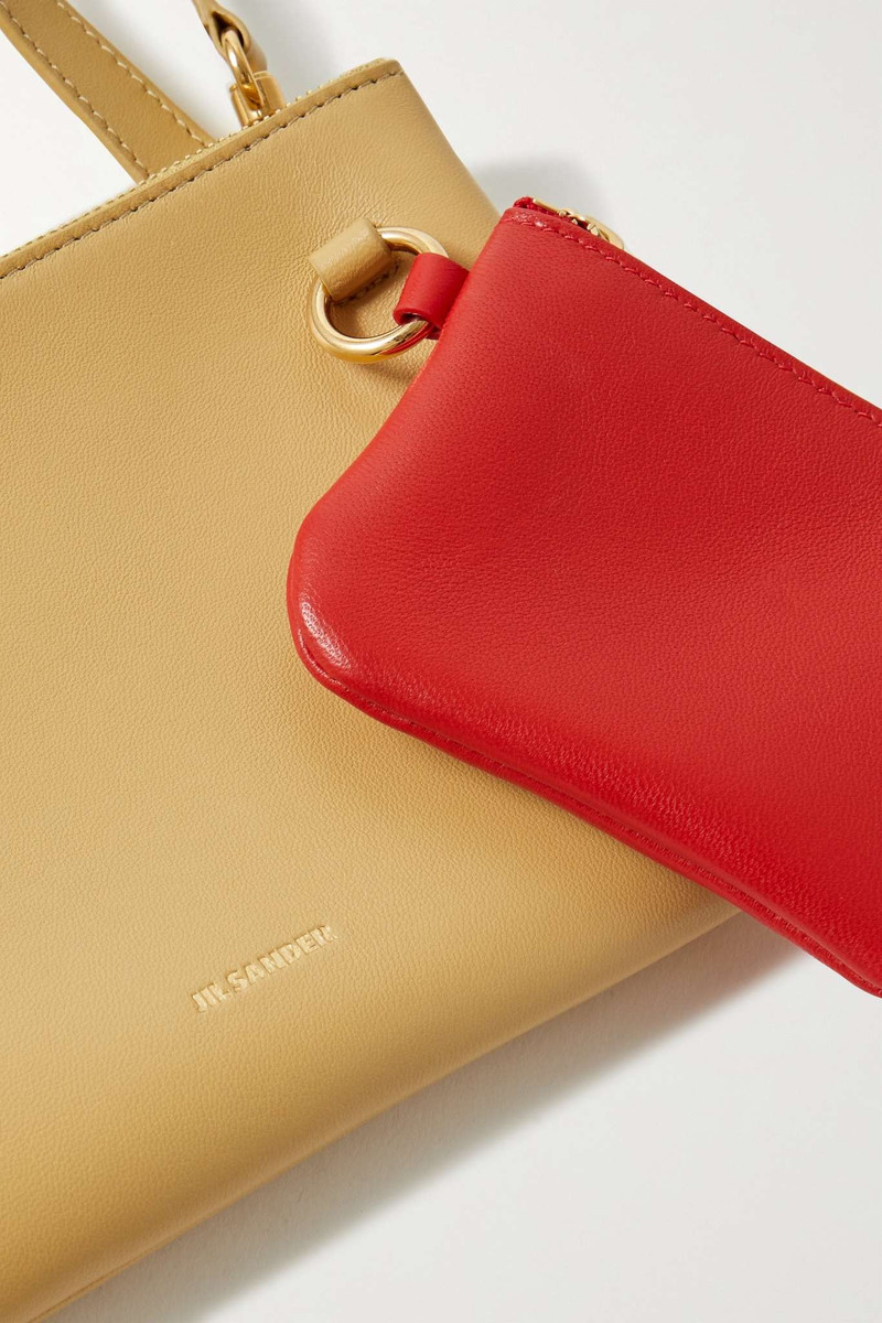 Two-tone leather shoulder bag 4