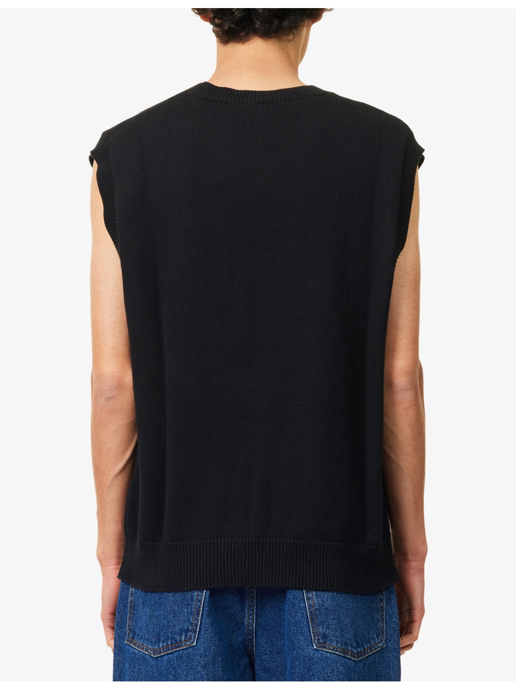 Logo-Intarsia Knitted Cotton Vest - 4