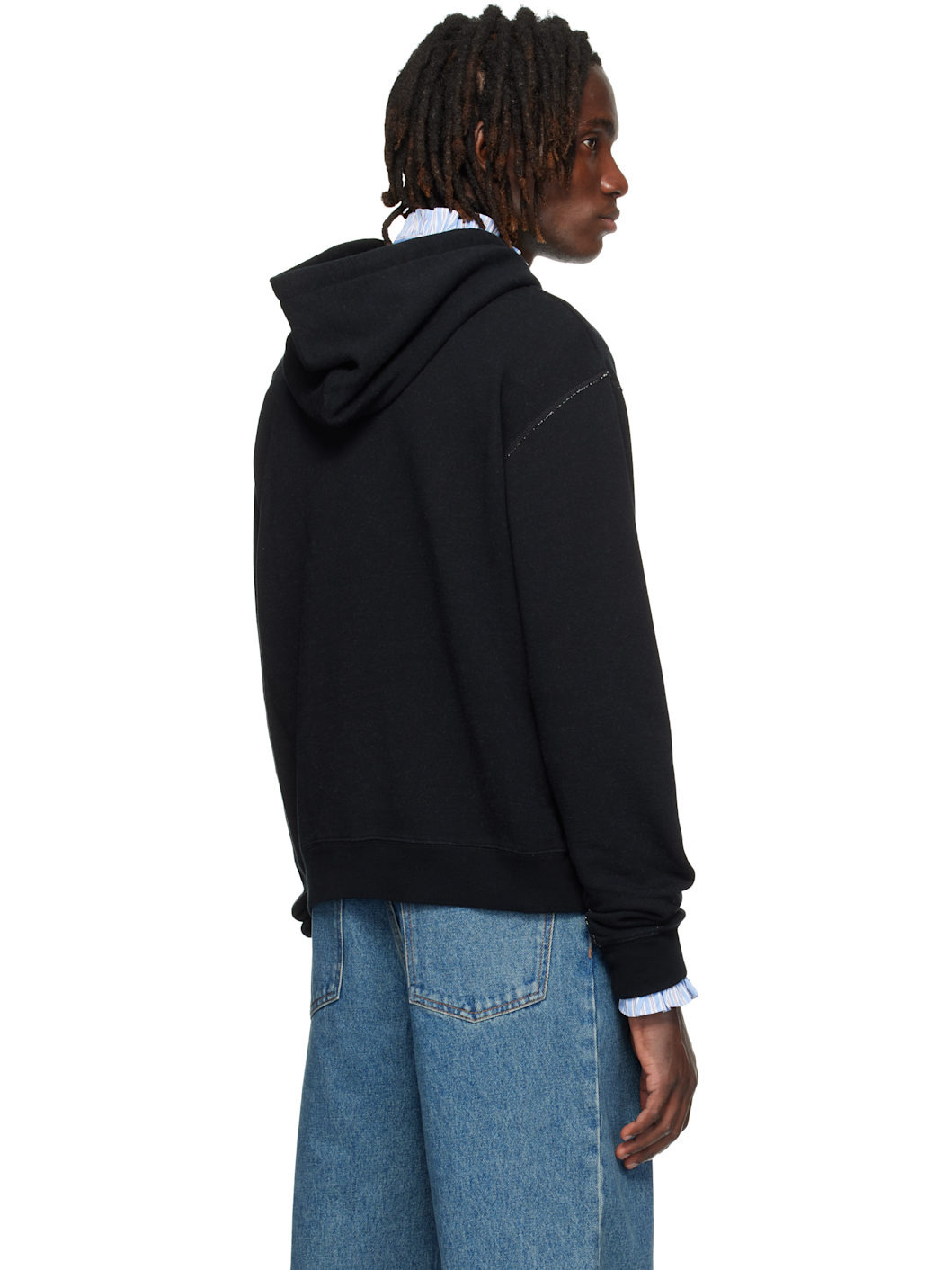 Black 'Chez Valentino' Hoodie - 3