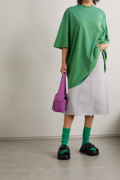 Acne Studios Oversized appliquéd organic cotton-jersey T-shirt outlook