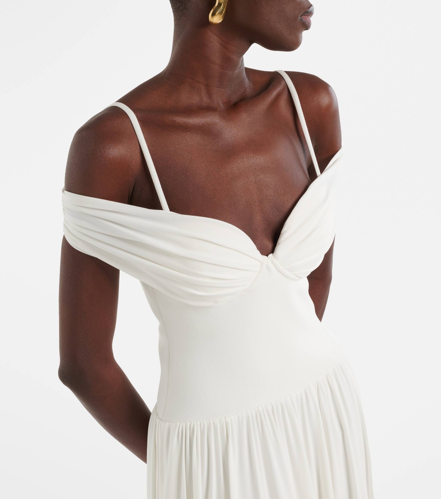 Amarantha draped jersey maxi dress - 4