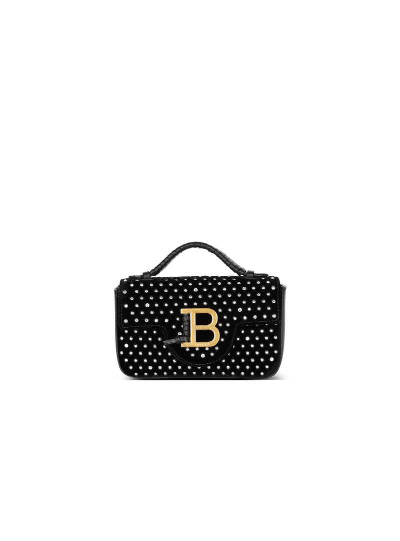 B-Buzz mini velvet and crystal bag 1