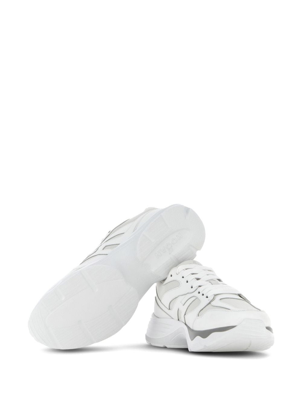 Allac panelled leather sneakers - 5