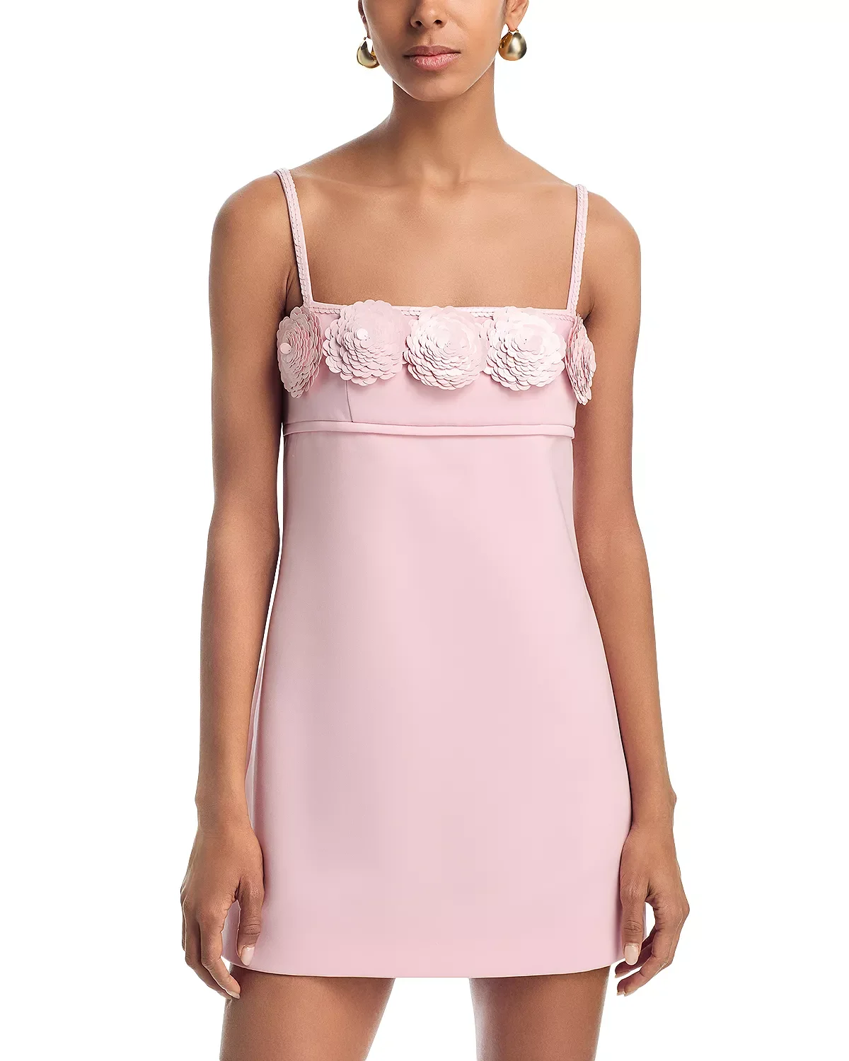 Sequin Flower Mini Dress - 1