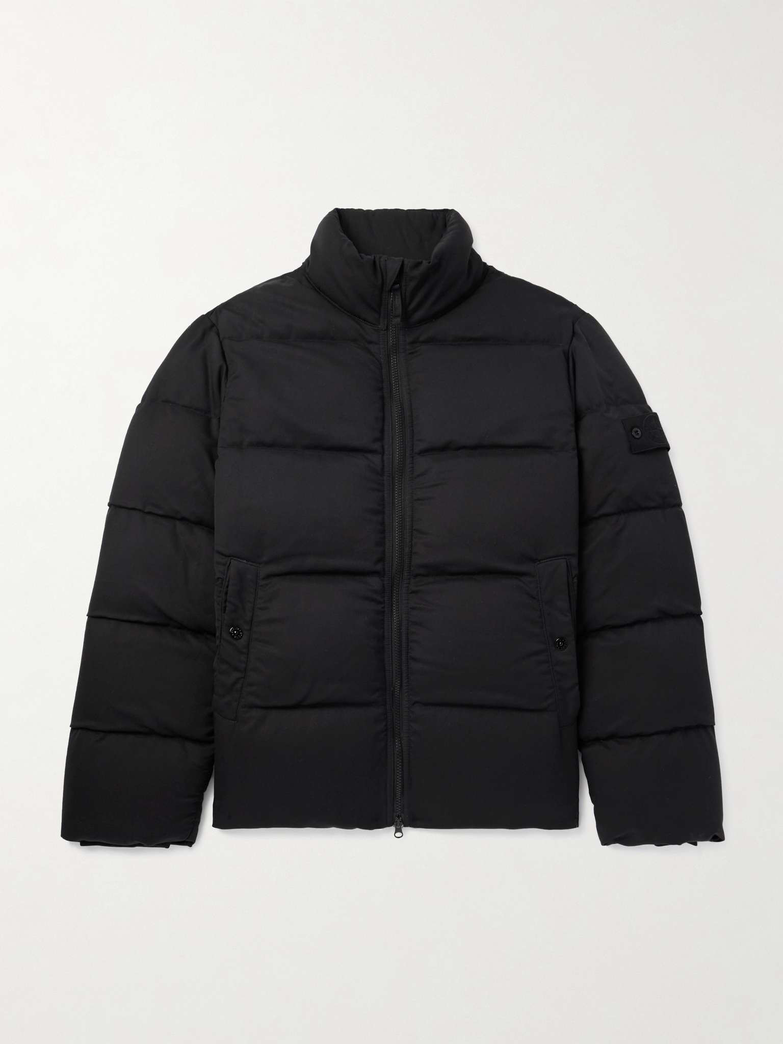 Ghost Logo-Appliquéd Quilted Wool-Twill Down Jacket - 1