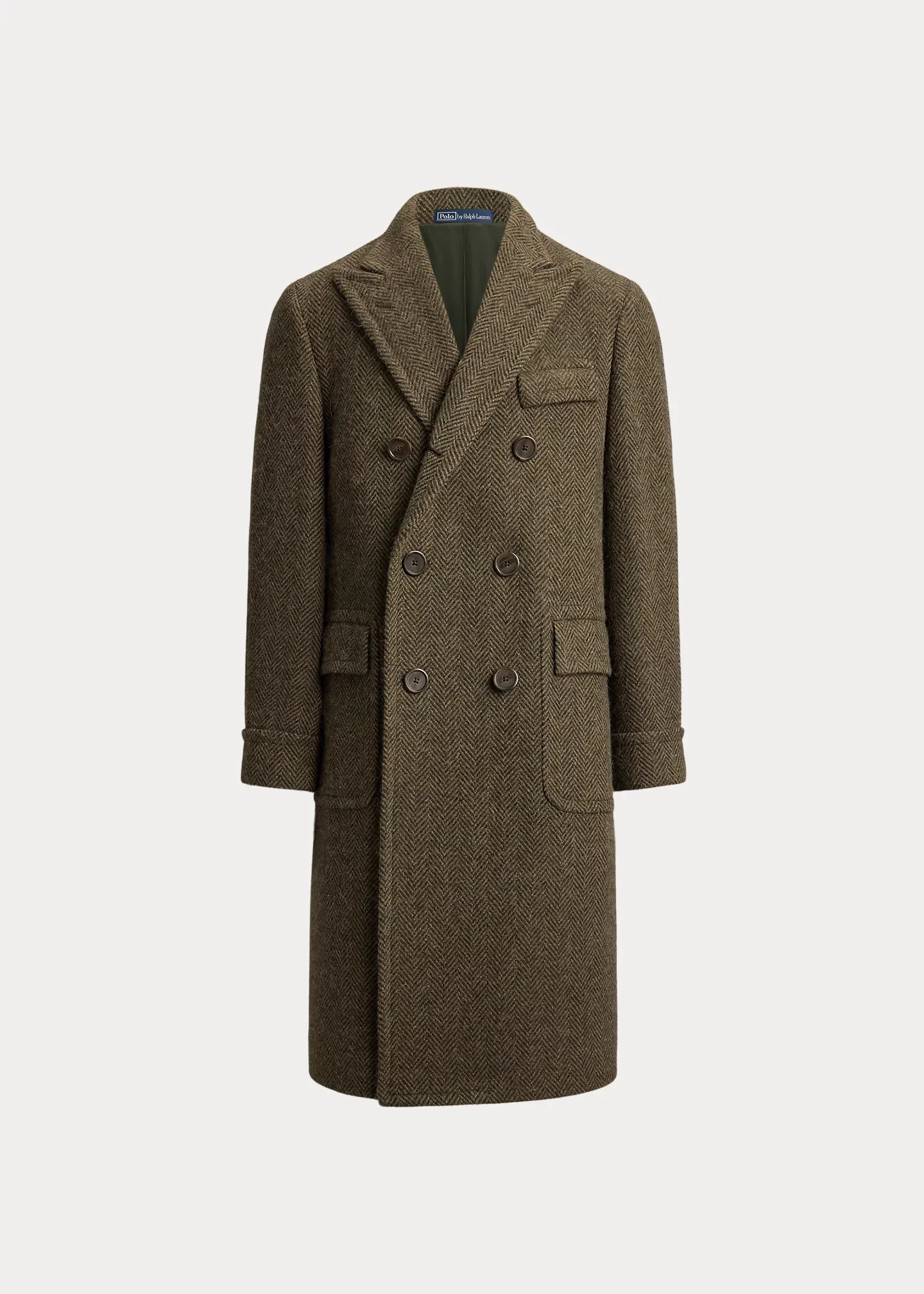 The Herringbone Tweed Polo Coat - 1