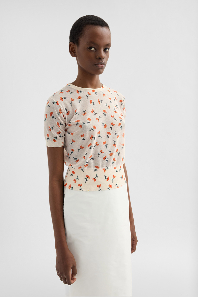 Cotton Blend Printed Knit T-Shirt 3