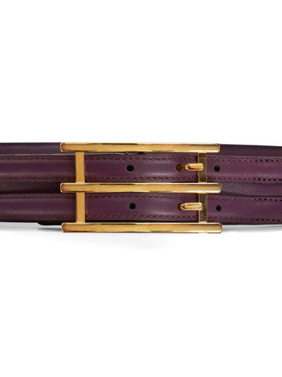 Etro rectangle-buckle leather belt outlook