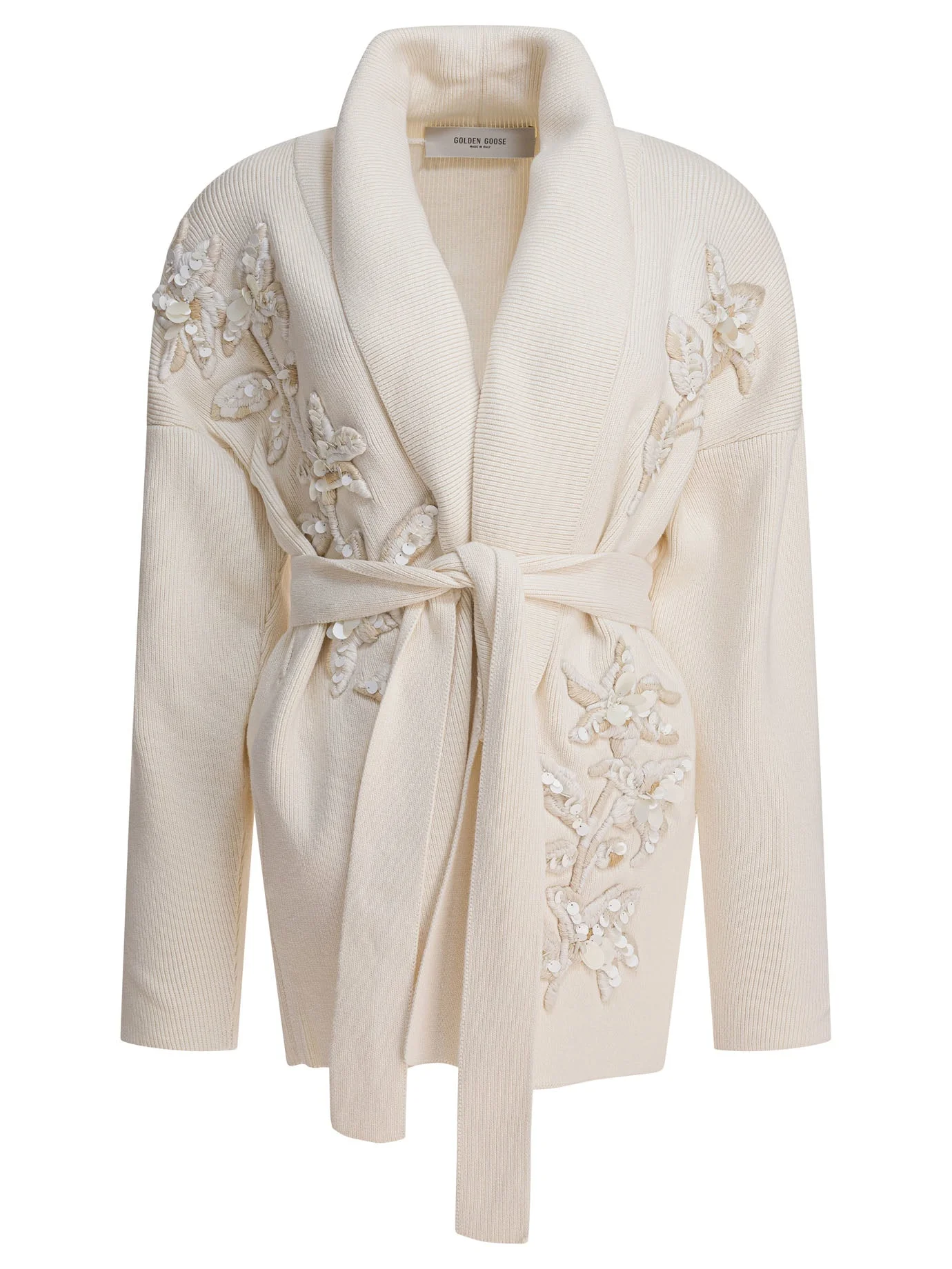 Golden Goose Cardigan With Floral Embroidery - 1