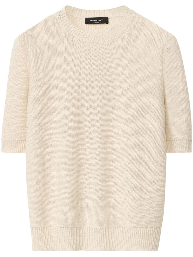 sequin-embellished T-shirt 1