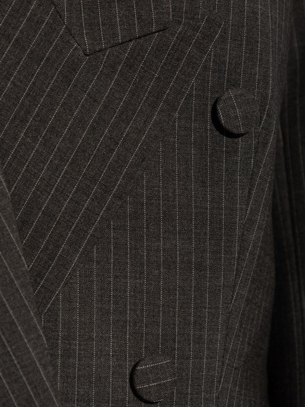 pinstripe double-breasted blazer - 5