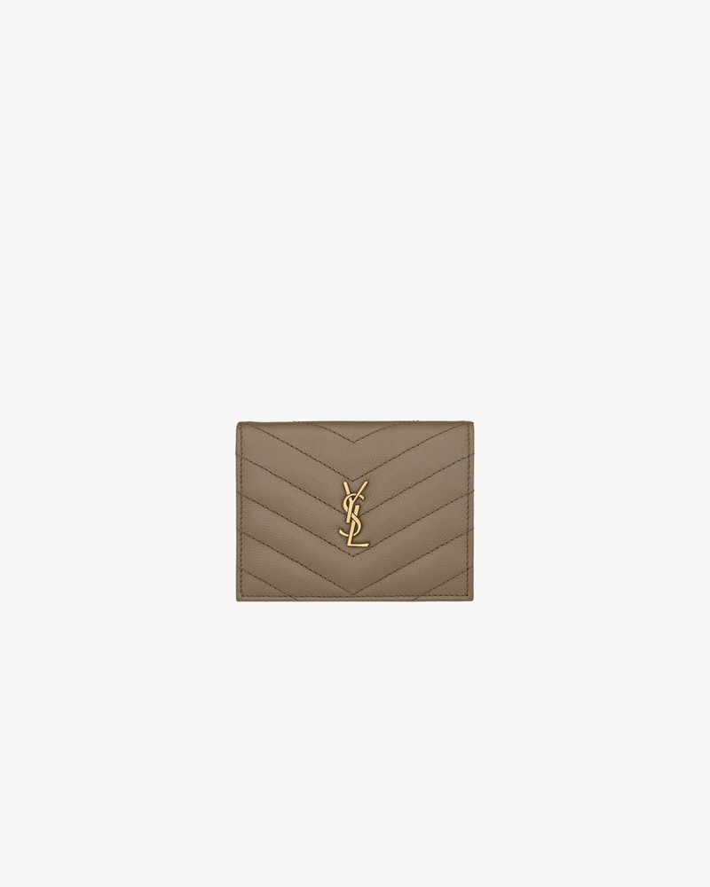 CASSANDRE FLAP CARD CASE IN GRAIN DE POUDRE LEATHER 1