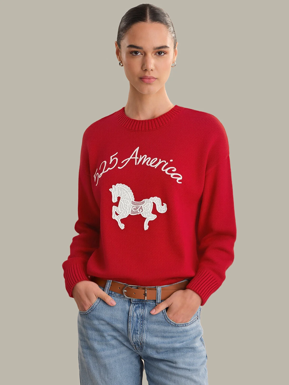 Acadia: Cotton Embroidered Sweater - 1
