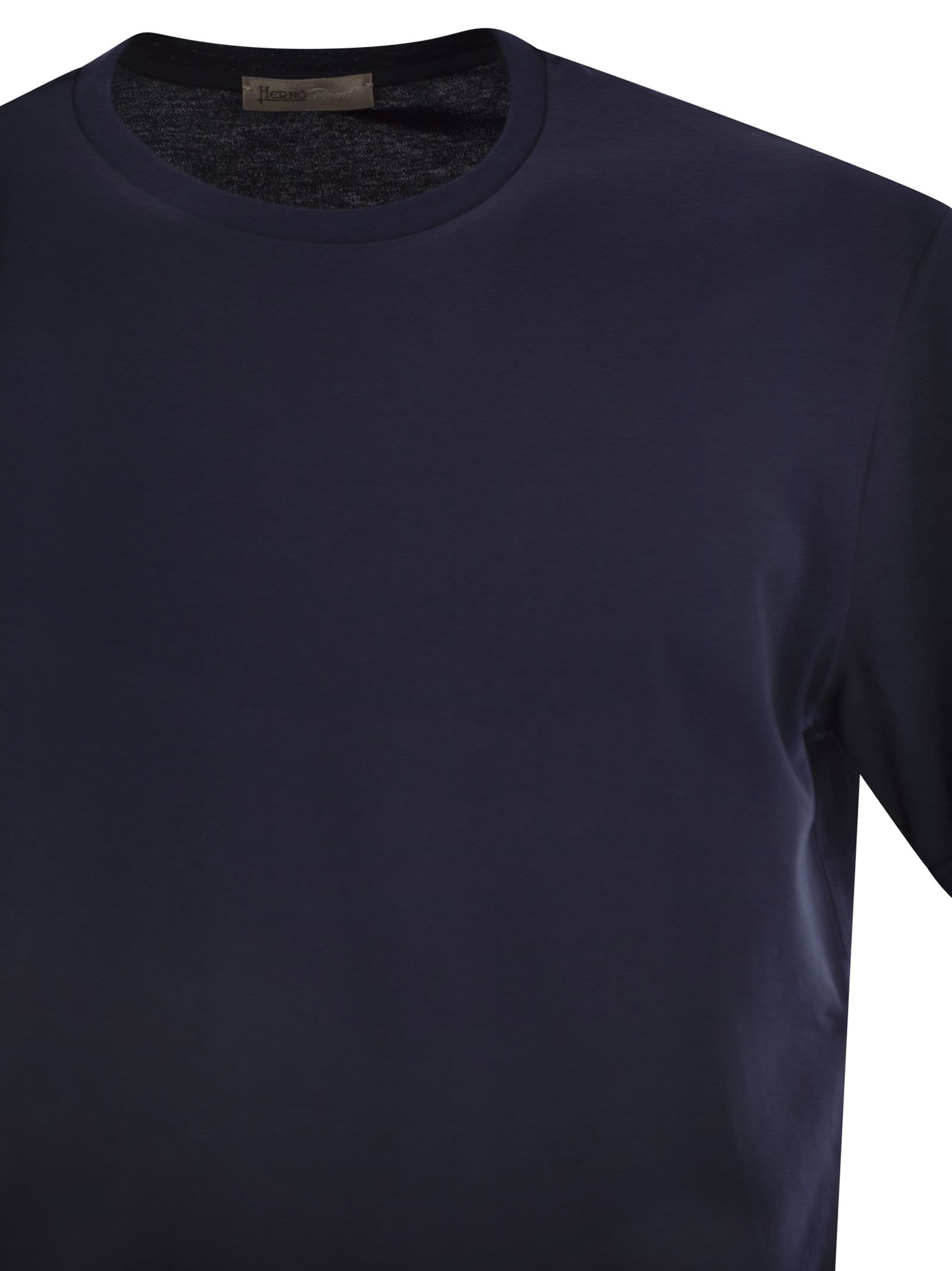 Herno Men Resort T-Shirt In Cotton And Light Stretch Nylon - 4