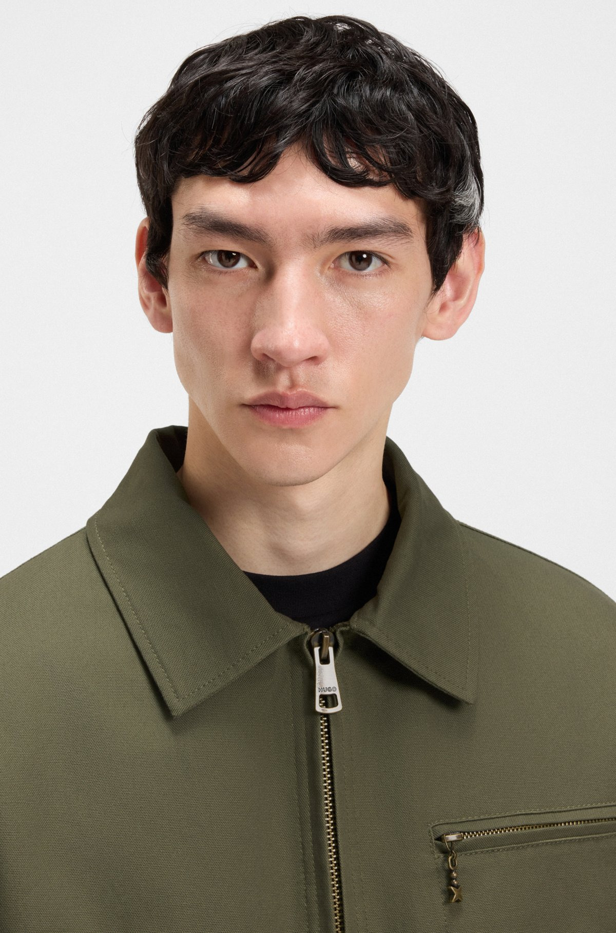 REGULAR-FIT JACKET IN LIGHTLY PADDED COTTON CANVAS - 5