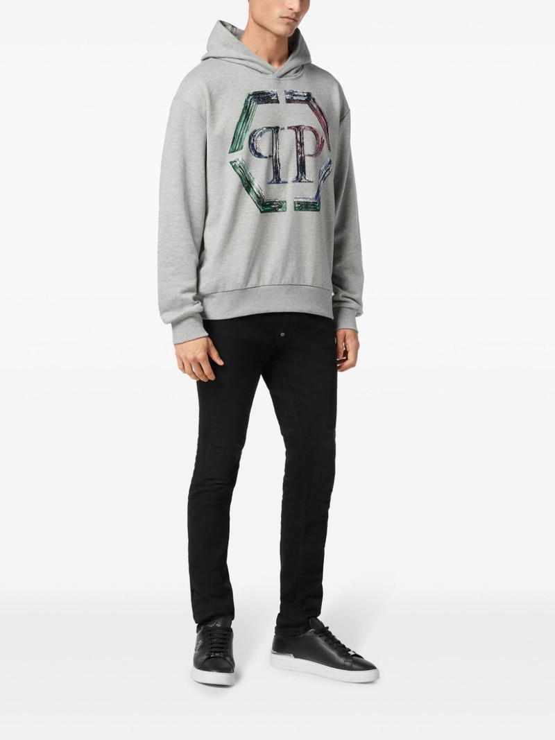 PHILIPP PLEIN Strass Hexagon hoodie outlook