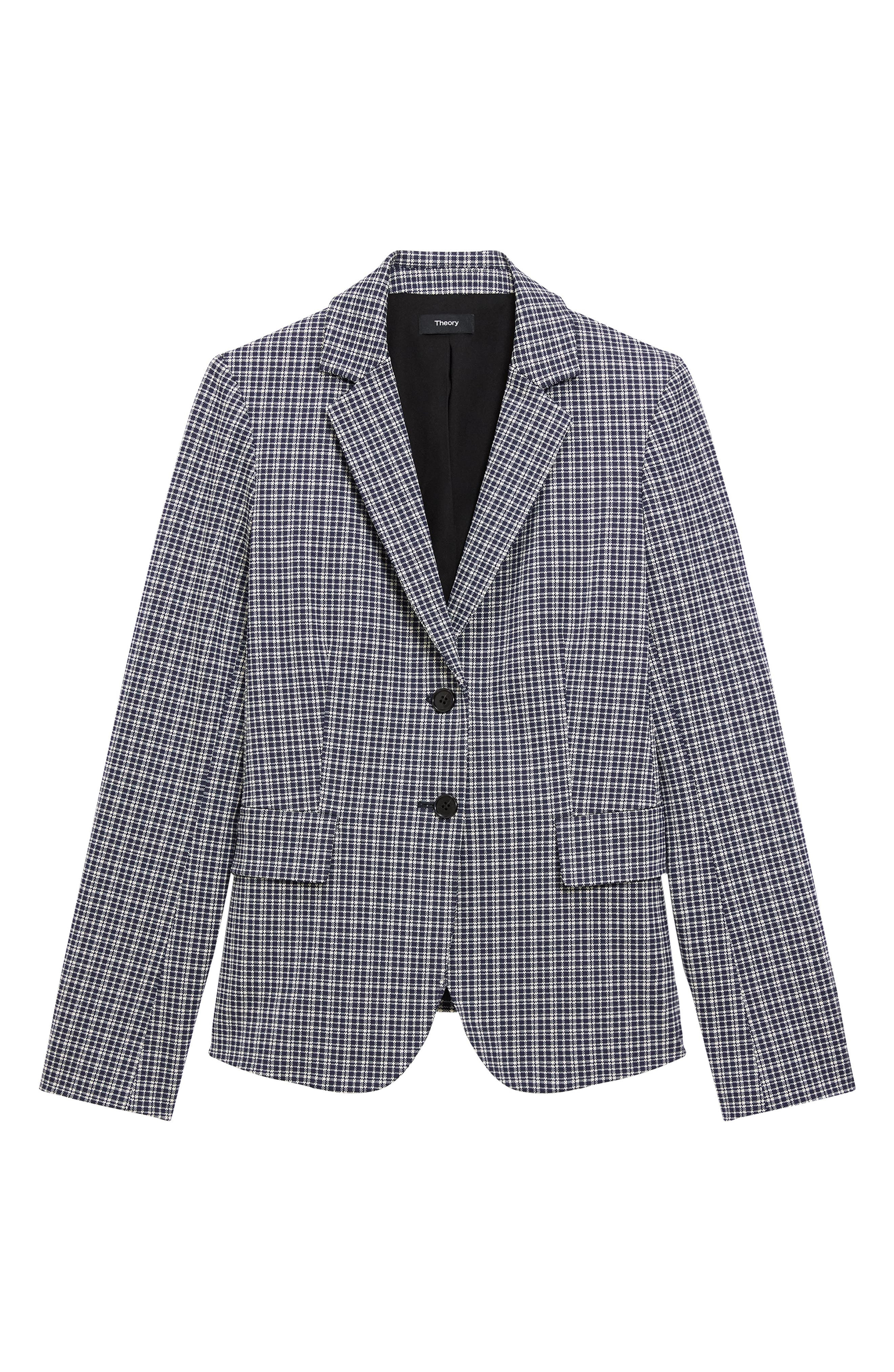 Theory Carissa Plaid Blazer in Almond Multi at Nordstrom - 5