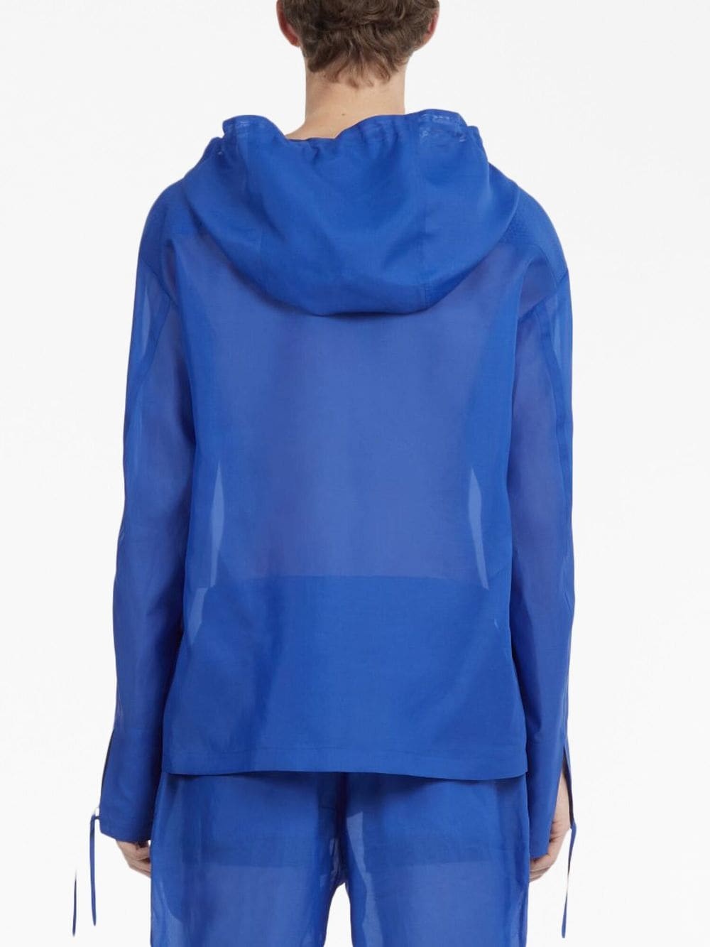 hooded organza blouse - 4