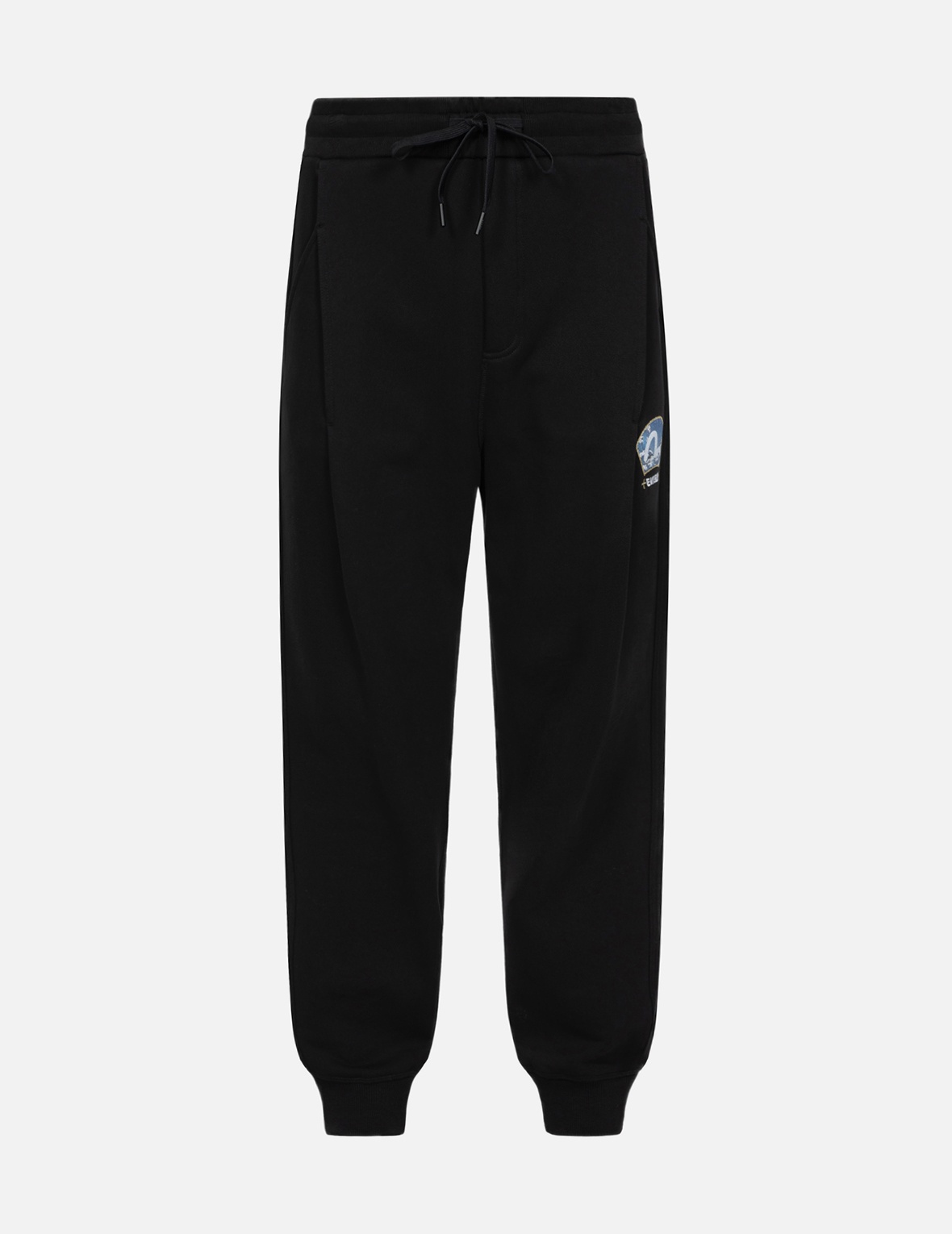 FAN-SHAPED SEAGULL AND WAVE PRINT 3D FIT SWEATPANTS - 1