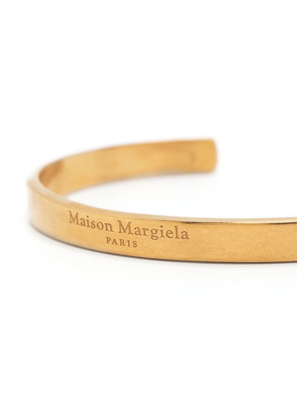 logo-engraved cuff bracelet - 3