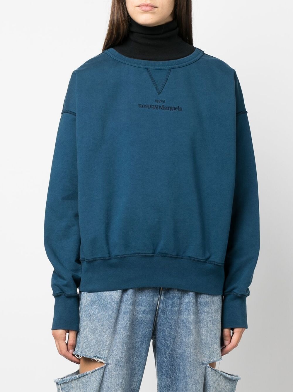 embroidered-logo detail sweatshirt - 2