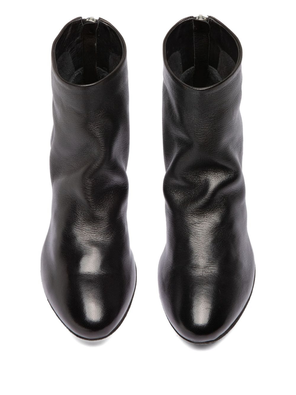 zip leather boots - 3